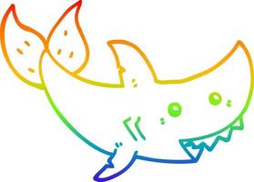 arc-en-ciel, gradient, ligne, dessin, dessin animé, requin vecteur