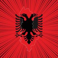 conception de la carte du jour de l'indépendance de l'albanie vecteur