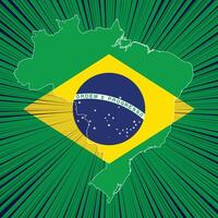 conception de la carte du jour de l'indépendance du brésil vecteur