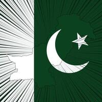 conception de la carte du jour de l'indépendance du pakistan vecteur