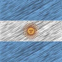 fête de l'indépendance de l'argentine 9 juillet, conception de drapeau carré vecteur