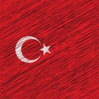 fête nationale de la turquie 29 octobre, conception de drapeau carré vecteur