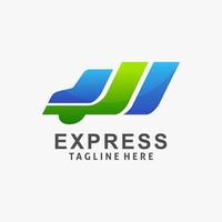 création de logo de livraison express vecteur