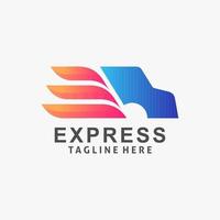 création de logo de livraison express vecteur