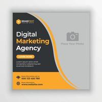 modèle de publication sur les médias sociaux d'une agence de marketing d'entreprise et numérique vecteur