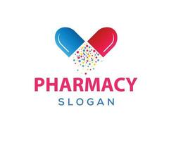 modèle de logo de médecine. modèle de logo de pharmacie vecteur