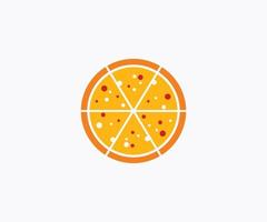 conception de vecteur d'icône de pizza. pizza, icône de vecteur de restauration rapide sur fond blanc.