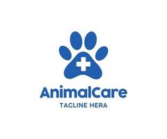 modèle de conception de logo de soins aux animaux vecteur