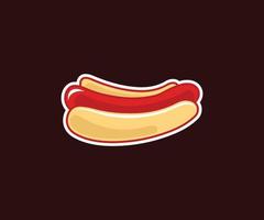 modèle de logo de hot-dog, icône de vecteur de hot-dog