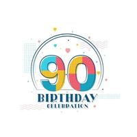 90 anniversaire, conception moderne du 90e anniversaire vecteur
