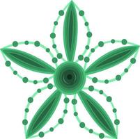 illustration vectorielle de fleur unique verte pour la conception graphique et l'élément décoratif vecteur