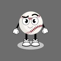 illustration vectorielle personnage de dessin animé graphique de mascotte mignonne de baseball avec pose. adapté à l'illustration de livres pour enfants. vecteur