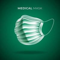 masque de protection médicale pour prévenir covid-19 vecteur