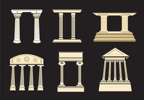 Anciens piliers romains vecteur