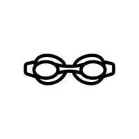 natation ronde en forme de lunettes de protection des yeux icône vecteur contour illustration