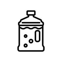 bouteille d'eau avec illustration de contour vectoriel icône poignée pratique