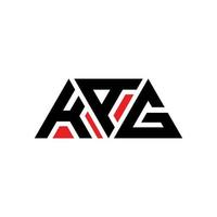 création de logo de lettre triangle kag avec forme de triangle. monogramme de conception de logo triangle kag. modèle de logo vectoriel triangle kag avec couleur rouge. logo triangulaire kag logo simple, élégant et luxueux. kag