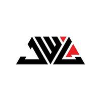 création de logo de lettre triangle jwl avec forme de triangle. monogramme de conception de logo triangle jwl. modèle de logo vectoriel triangle jwl avec couleur rouge. logo triangulaire jwl logo simple, élégant et luxueux. jwl