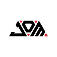 création de logo de lettre triangle jom avec forme de triangle. monogramme de conception de logo jom triangle. modèle de logo vectoriel jom triangle avec couleur rouge. logo triangulaire jom logo simple, élégant et luxueux. Jom