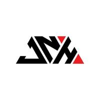création de logo de lettre triangle jnh avec forme de triangle. monogramme de conception de logo triangle jnh. modèle de logo vectoriel triangle jnh avec couleur rouge. logo triangulaire jnh logo simple, élégant et luxueux. jnh