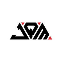 création de logo de lettre triangle jqm avec forme de triangle. monogramme de conception de logo triangle jqm. modèle de logo vectoriel triangle jqm avec couleur rouge. logo triangulaire jqm logo simple, élégant et luxueux. jqm