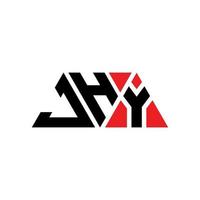 création de logo de lettre triangle jhy avec forme de triangle. monogramme de conception de logo triangle jhy. modèle de logo vectoriel triangle jhy avec couleur rouge. jhy logo triangulaire logo simple, élégant et luxueux. jhy