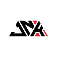 création de logo de lettre triangle jnk avec forme de triangle. monogramme de conception de logo triangle jnk. modèle de logo vectoriel triangle jnk avec couleur rouge. logo triangulaire jnk logo simple, élégant et luxueux. jnk