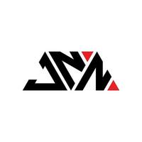 création de logo de lettre triangle jnn avec forme de triangle. monogramme de conception de logo triangle jnn. modèle de logo vectoriel triangle jnn avec couleur rouge. logo triangulaire jnn logo simple, élégant et luxueux. jnn