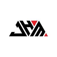 création de logo de lettre triangle jhm avec forme de triangle. monogramme de conception de logo triangle jhm. modèle de logo vectoriel triangle jhm avec couleur rouge. logo triangulaire jhm logo simple, élégant et luxueux. jhm