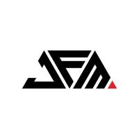 création de logo de lettre triangle jfm avec forme de triangle. monogramme de conception de logo triangle jfm. modèle de logo vectoriel triangle jfm avec couleur rouge. logo triangulaire jfm logo simple, élégant et luxueux. jfm
