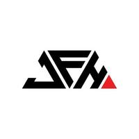 création de logo de lettre triangle jfh avec forme de triangle. monogramme de conception de logo triangle jfh. modèle de logo vectoriel triangle jfh avec couleur rouge. logo triangulaire jfh logo simple, élégant et luxueux. jfh