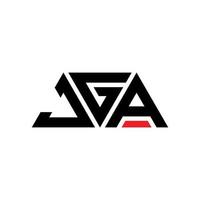 création de logo de lettre triangle jga avec forme de triangle. monogramme de conception de logo triangle jga. modèle de logo vectoriel triangle jga avec couleur rouge. logo triangulaire jga logo simple, élégant et luxueux. jga