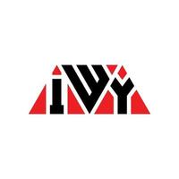 création de logo de lettre triangle iwy avec forme de triangle. monogramme de conception de logo triangle iwy. modèle de logo vectoriel triangle iwy avec couleur rouge. iwy logo triangulaire logo simple, élégant et luxueux. je wy