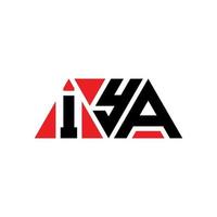 création de logo de lettre triangle iya avec forme de triangle. monogramme de conception de logo triangle iya. modèle de logo vectoriel triangle iya avec couleur rouge. iya logo triangulaire logo simple, élégant et luxueux. oui