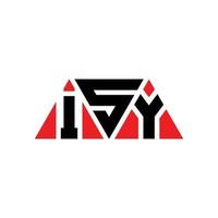 création de logo de lettre isy triangle avec forme de triangle. monogramme de conception de logo triangle isy. modèle de logo vectoriel triangle isy avec couleur rouge. isy logo triangulaire logo simple, élégant et luxueux. isy