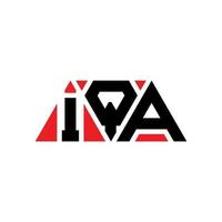 création de logo de lettre triangle iqa avec forme de triangle. monogramme de conception de logo triangle iqa. modèle de logo vectoriel triangle iqa avec couleur rouge. logo triangulaire iqa logo simple, élégant et luxueux. iqa