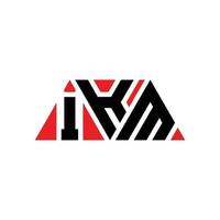 création de logo de lettre de triangle d'ikm avec la forme de triangle. monogramme de conception de logo triangle ikm. modèle de logo vectoriel triangle ikm avec couleur rouge. logo triangulaire ikm logo simple, élégant et luxueux. ikm