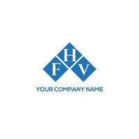 création de logo de lettre fhv sur fond blanc. concept de logo de lettre initiales créatives fhv. conception de lettre fhv. vecteur