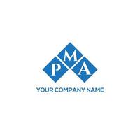 création de logo de lettre pma sur fond blanc. concept de logo de lettre initiales créatives pma. conception de lettre pma. vecteur