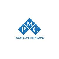 création de logo de lettre pmc sur fond blanc. concept de logo de lettre initiales créatives pmc. conception de lettre pmc. vecteur