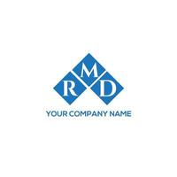 création de logo de lettre rmd sur fond blanc. concept de logo de lettre initiales créatives rmd. conception de lettre rmd. vecteur