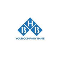 création de logo de lettre bhb sur fond blanc. concept de logo de lettre initiales créatives bhb. conception de lettre bhb. vecteur