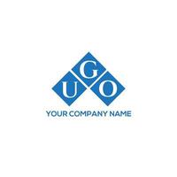 création de logo de lettre ugo sur fond blanc. concept de logo de lettre initiales créatives ugo. conception de lettre ugo. vecteur