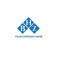 création de logo de lettre bhz sur fond blanc. bhz concept de logo de lettre initiales créatives. conception de lettre bhz. vecteur