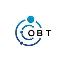 création de logo de technologie de lettre obt sur fond blanc. obt initiales créatives lettre il concept de logo. conception de lettre obt. vecteur