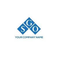 création de logo de lettre sgo sur fond blanc. concept de logo de lettre initiales créatives sgo. conception de lettre sgo. vecteur