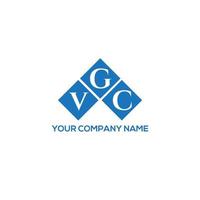 création de logo de lettre vgc sur fond blanc. concept de logo de lettre initiales créatives vgc. conception de lettre vgc. vecteur