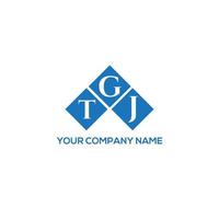création de logo de lettre tgj sur fond blanc. concept de logo de lettre initiales créatives tgj. conception de lettre tgj. vecteur