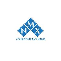 création de logo de lettre nmx sur fond blanc. concept de logo de lettre initiales créatives nmx. conception de lettre nmx. vecteur