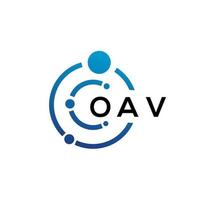 création de logo de technologie de lettre oav sur fond blanc. oav creative initiales lettre il concept de logo. conception de lettre oav. vecteur